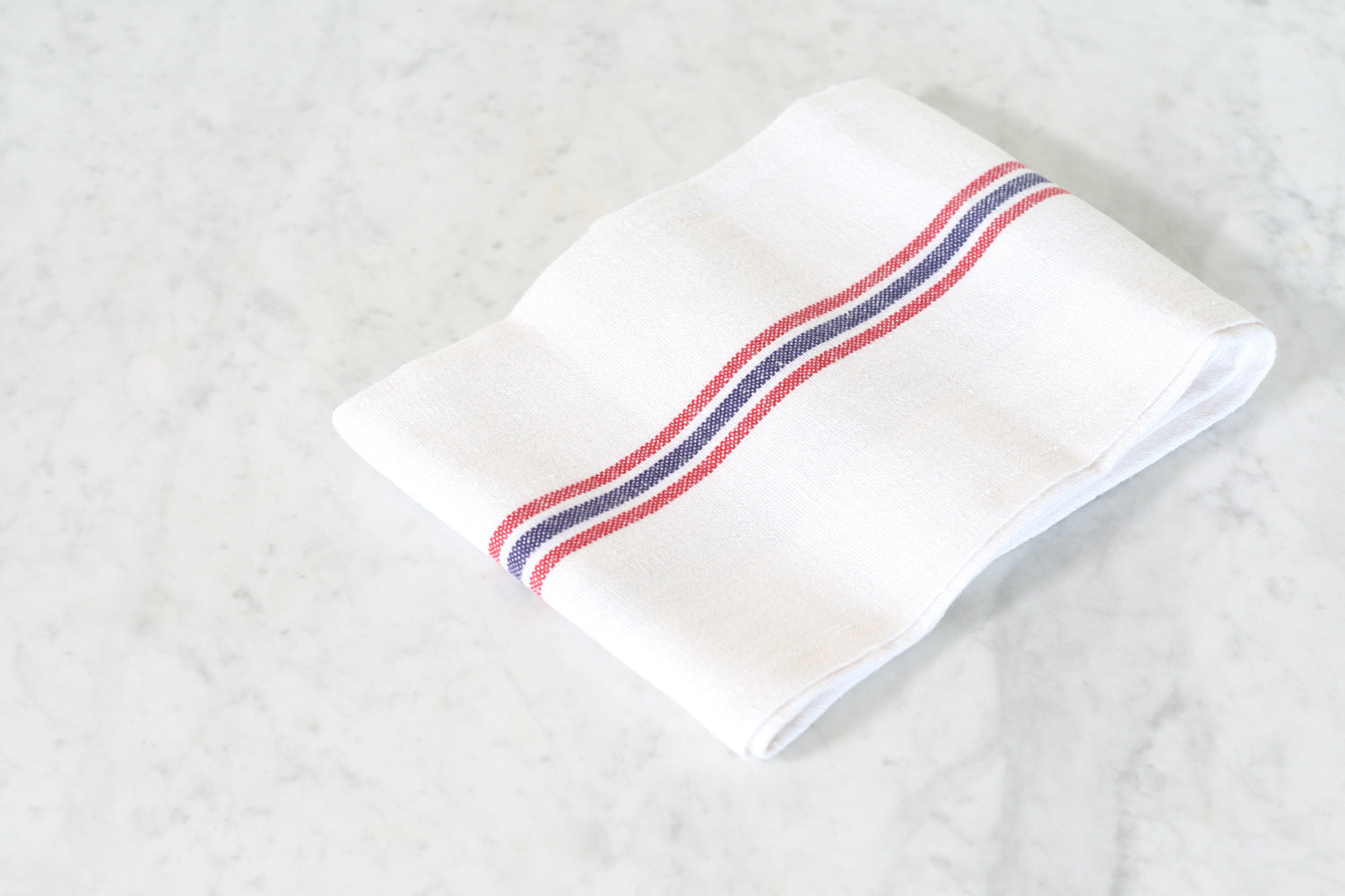 Charvet Editions Striped Linen Dish Towel. Made in France.