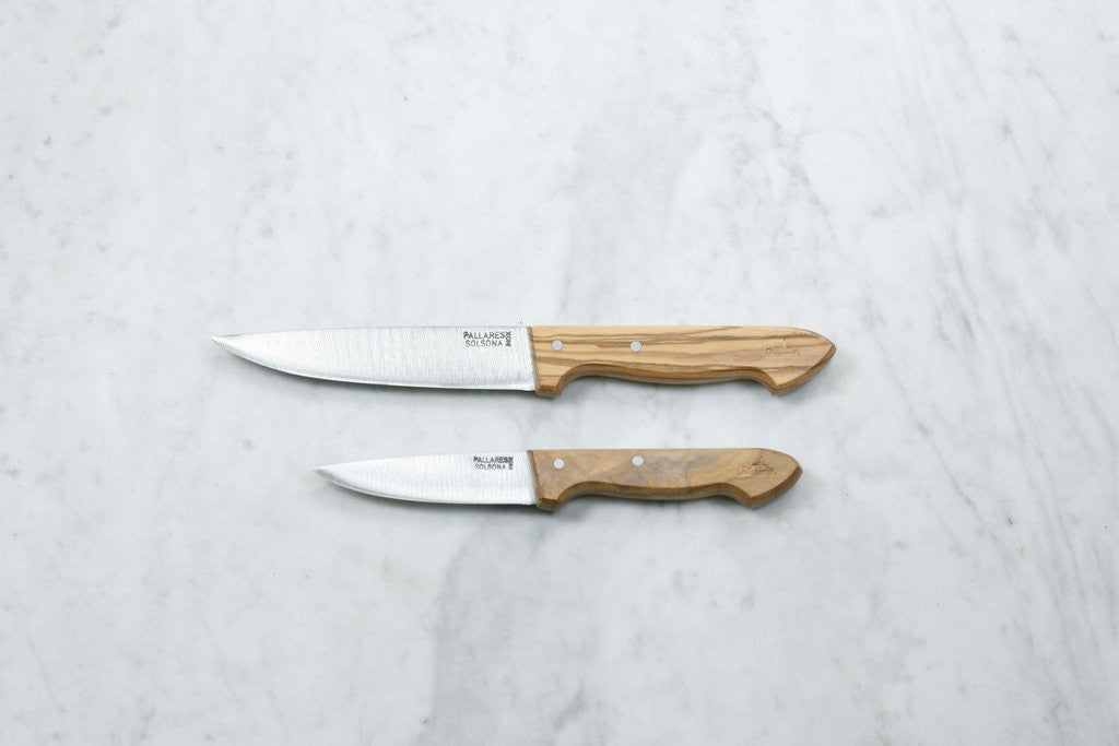 pallares solsona olive wood stainless steel steak fruit knives