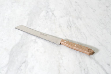 Oak Handled Bread Knife. Made in France.