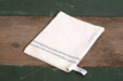 Linen & Cotton White Stripe Bath Mitt