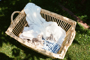 French Wicker Laundry Basket