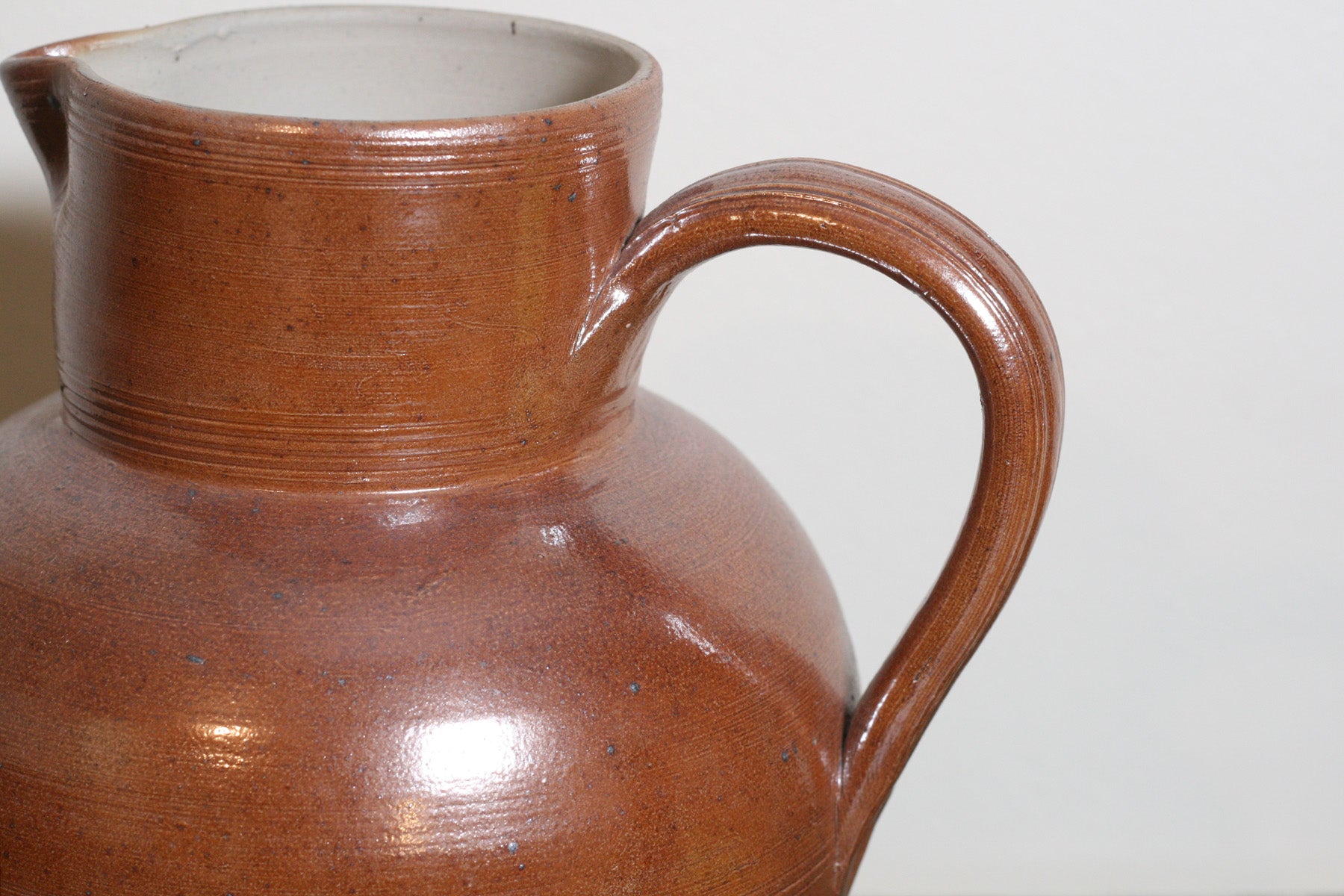 Monumental French Stoneware Pitcher