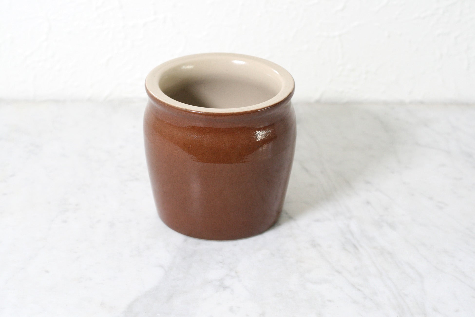 French Stoneware Utensil Jar, Classic