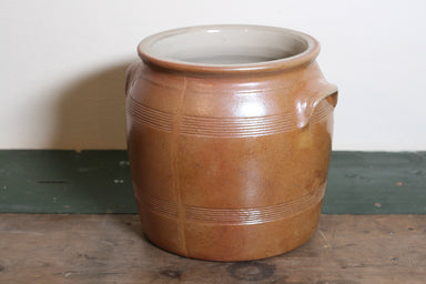 Vintage French Stoneware Crock, 6 Liter