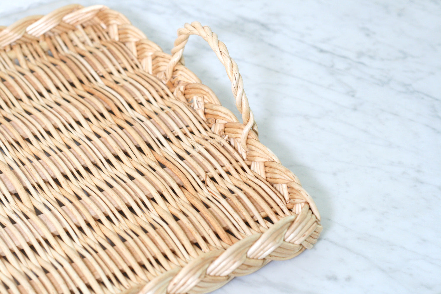 French Wicker Serving Tray