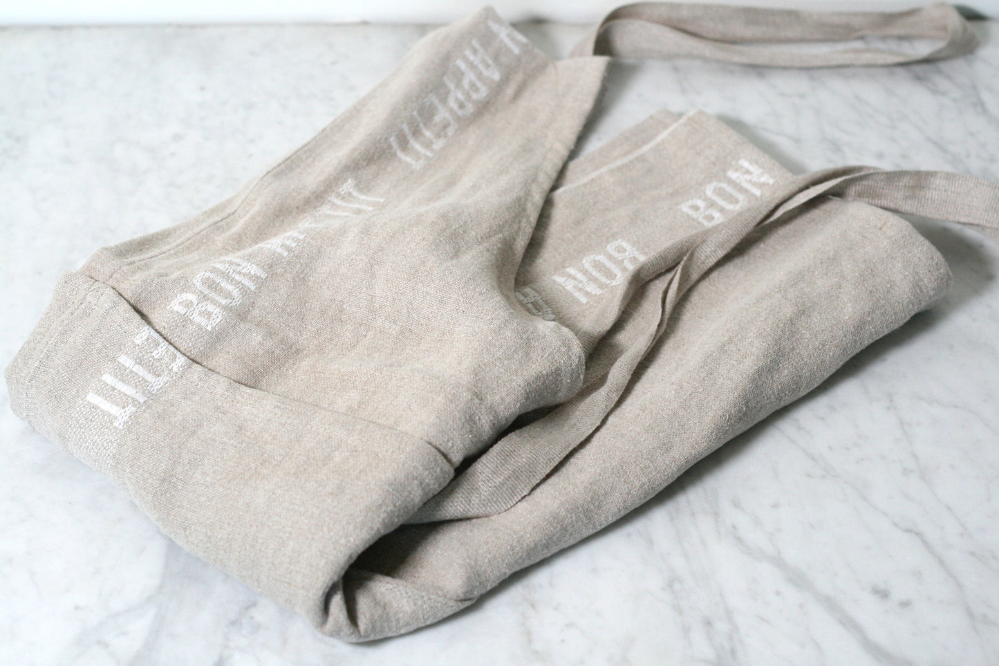 Charvet Editions Bon Appetit Linen Apron