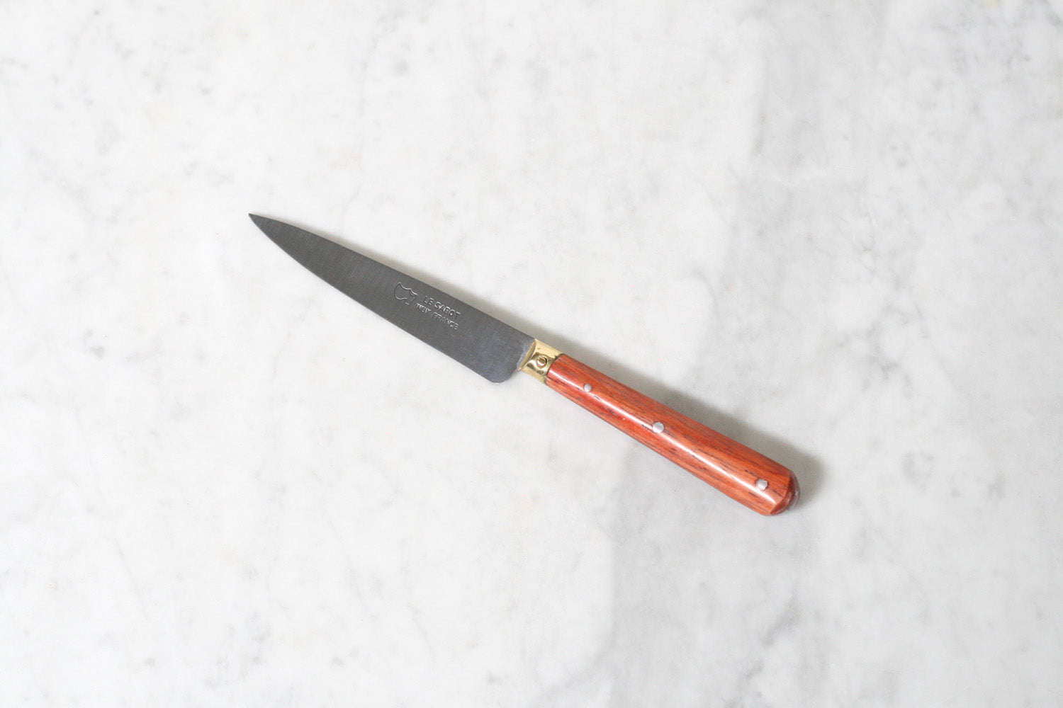 Brass Rivet Paring Knife. Made in France.