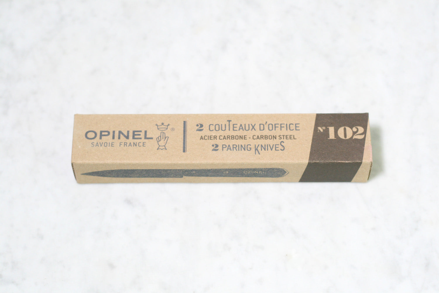 Opinel No. 102 Paring Knife Set Carbon Steel