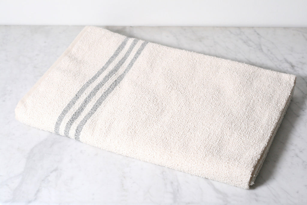 Linen & Cotton White Stripe Hand Towels — Flotsam + Fork