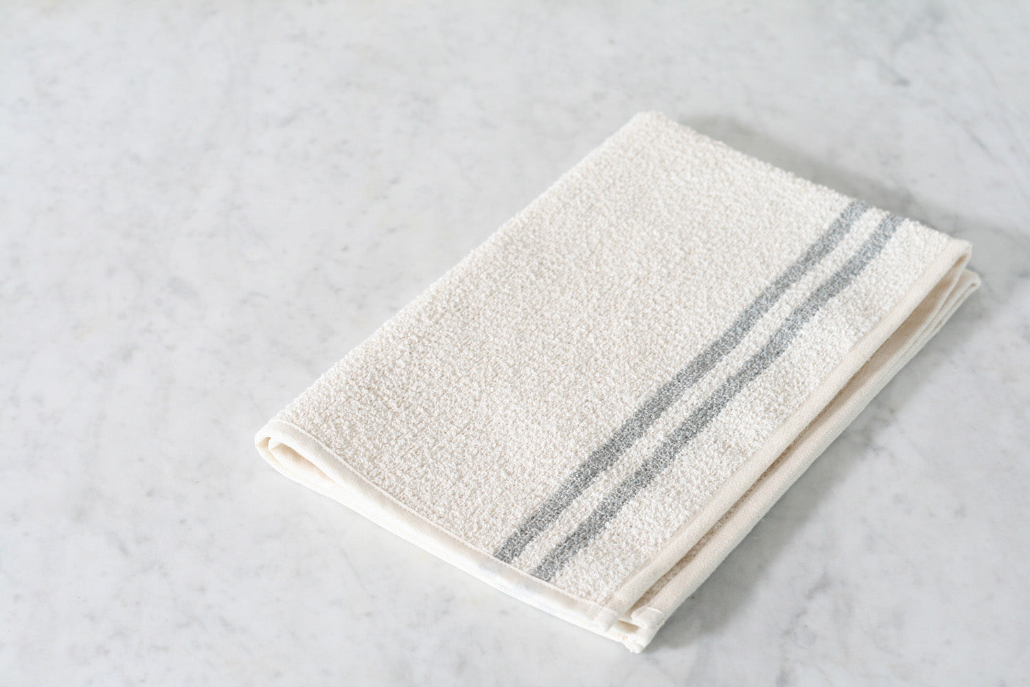 Linen & Cotton White Stripe Hand Towels