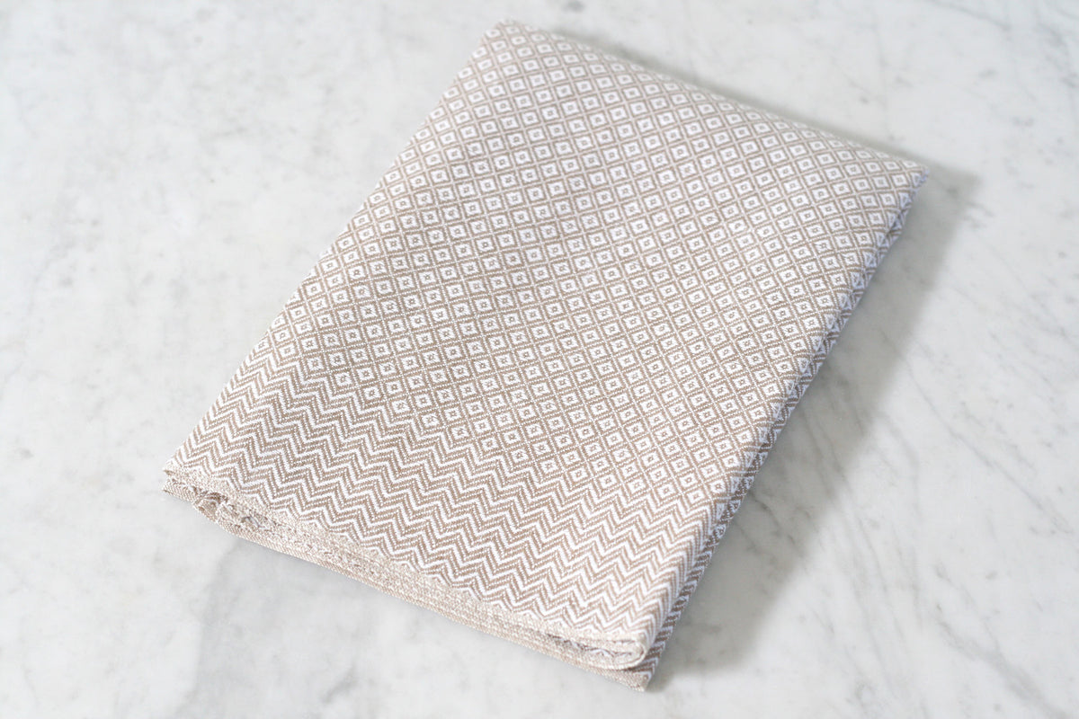 diamond weave linen washcloth