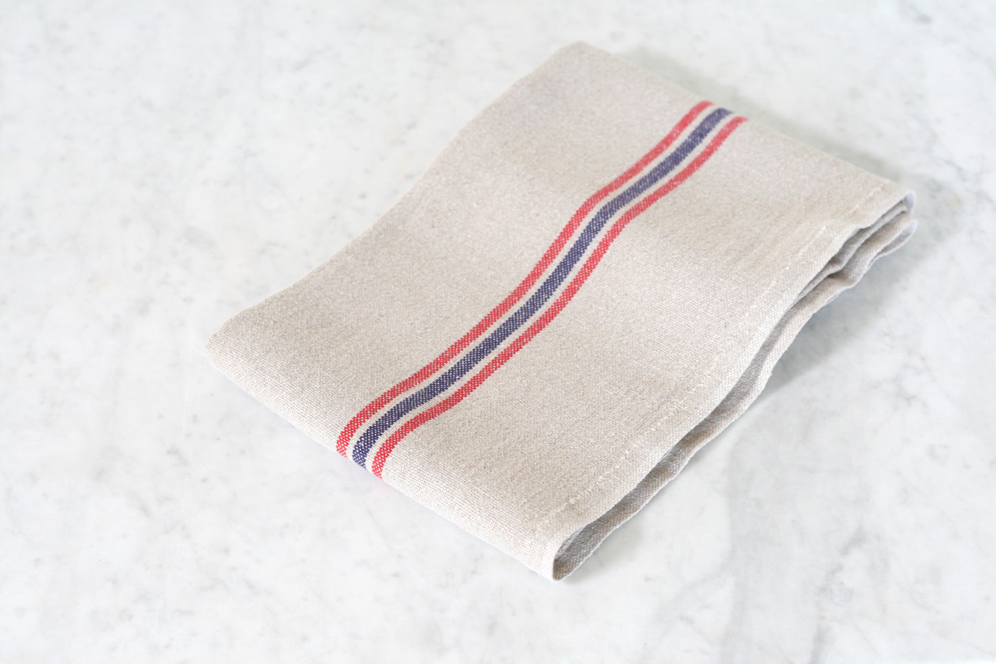 Charvet Editions Striped Linen Dish Towel. Made in France.