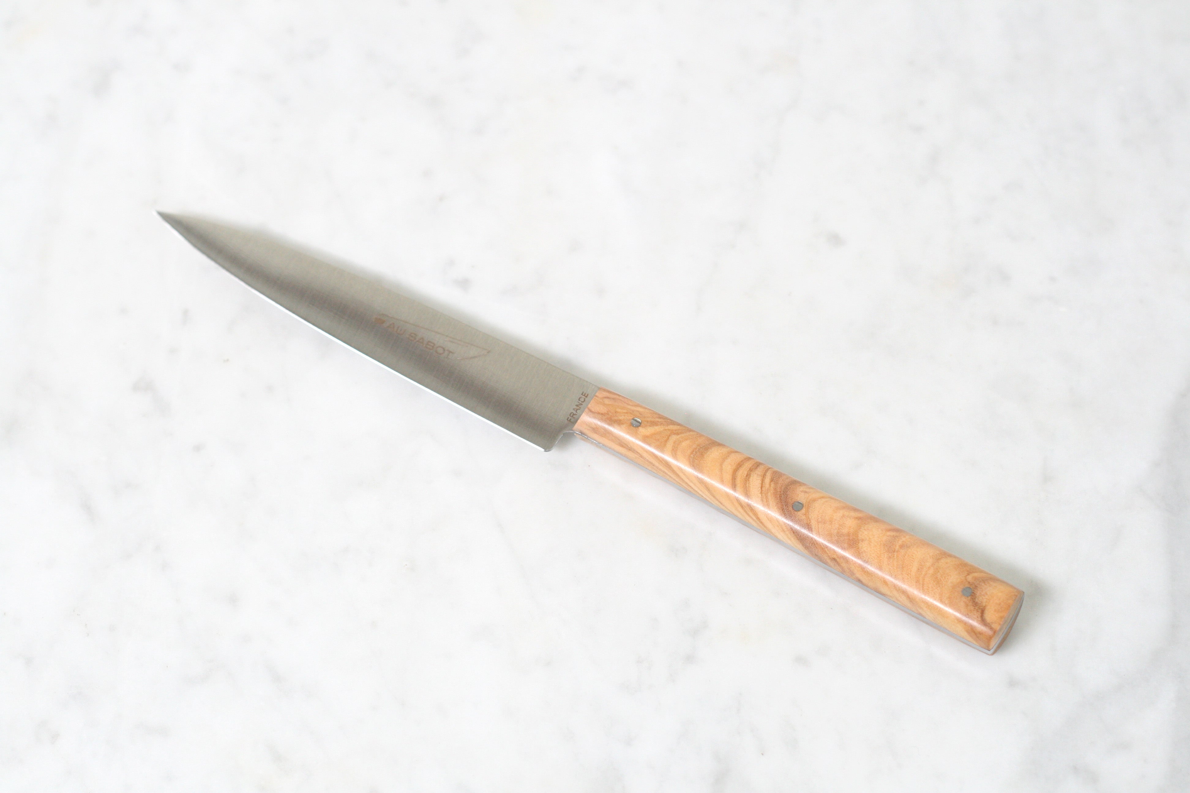 'Le Sakura' Steak Knife, Polished Olivewood Handle
