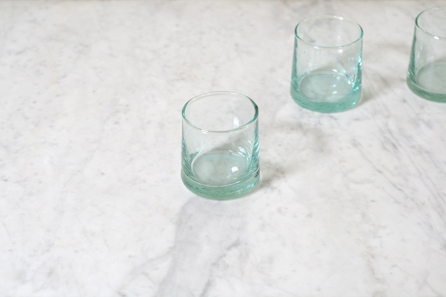 Moroccan Recycled Bottle Short Tumblers, Set of 6