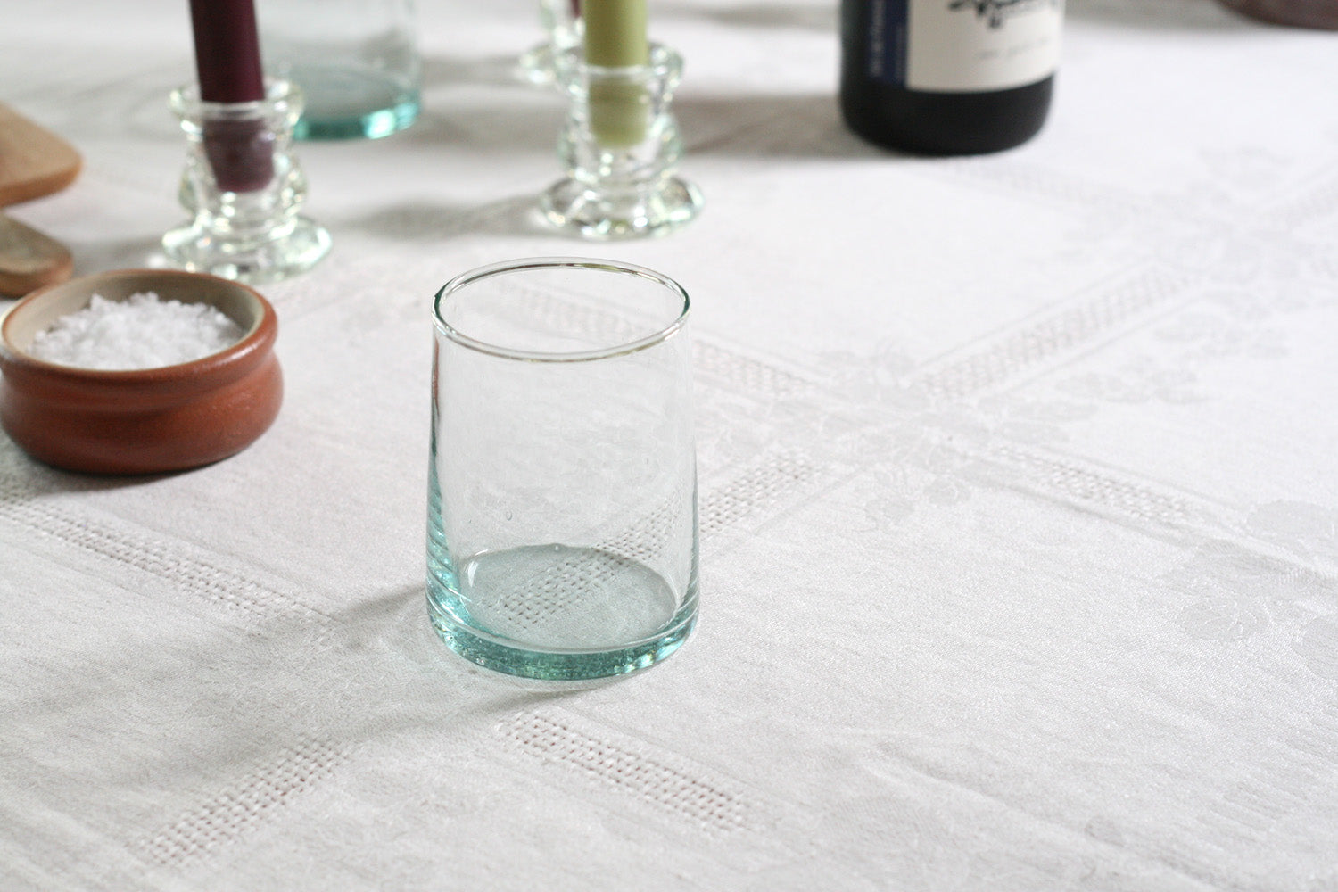 Moroccan Recycled Bottle Wine Tumblers, Set of 6