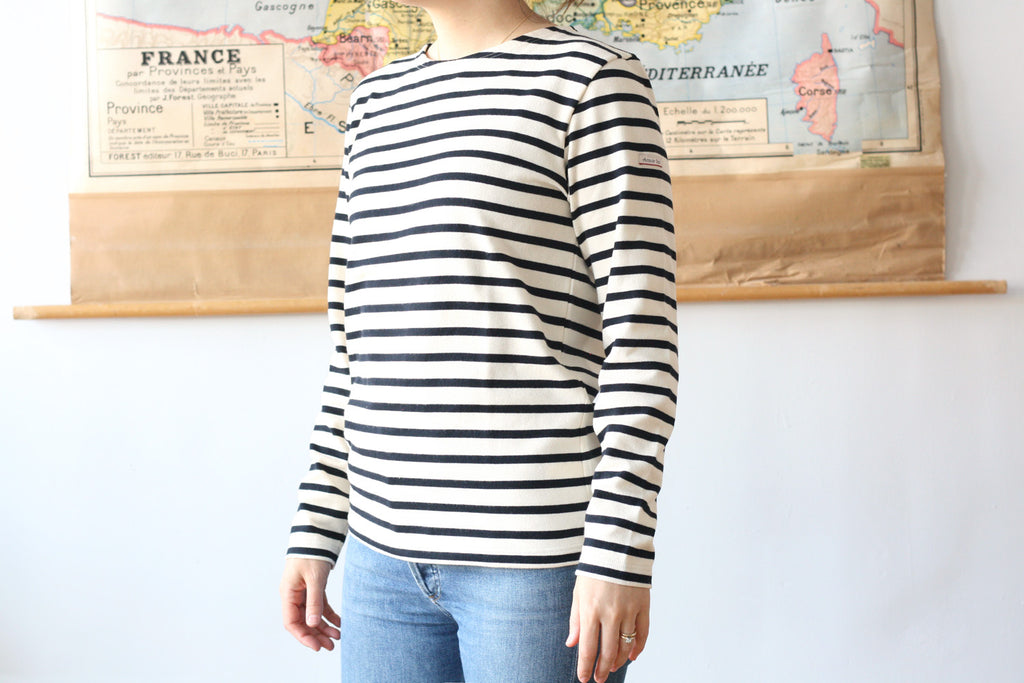 Armor-Lux Striped Marinière Nature with Navy Stripe