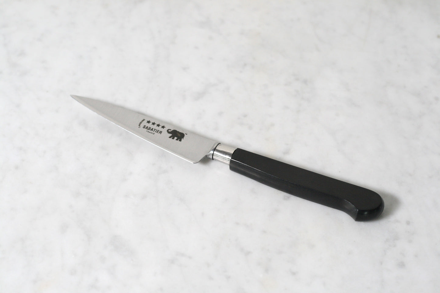 Nogent 10 cm Carbon Steel Paring Knife with Ebony Handle