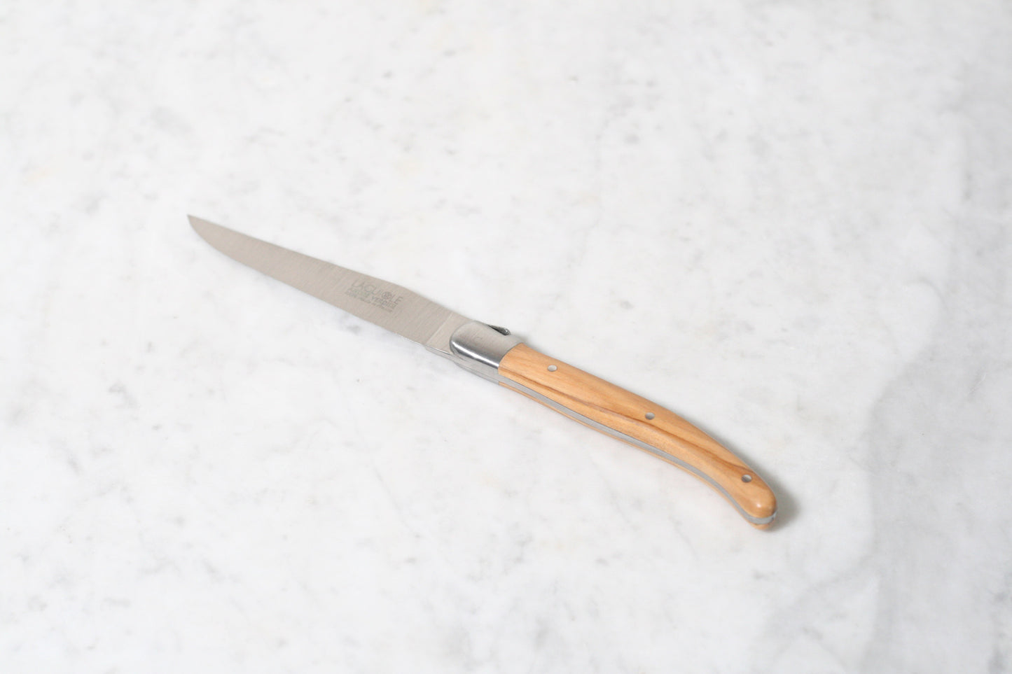 Olivewood Laguiole Steak Knives, Set of 6