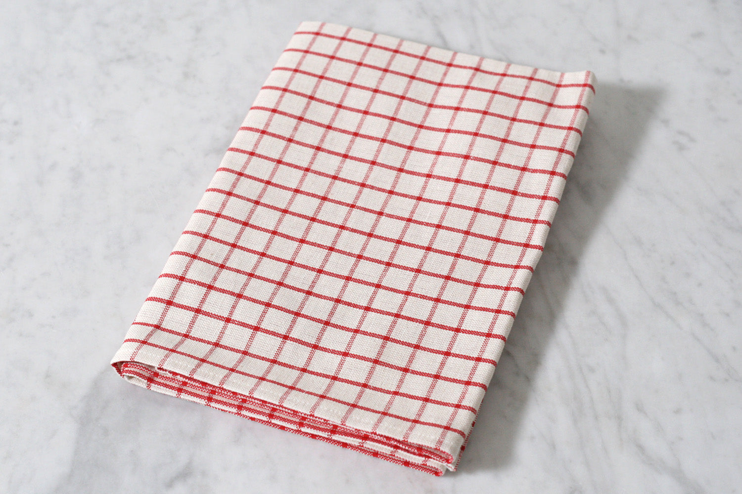 Red and White Checked Dish Towel