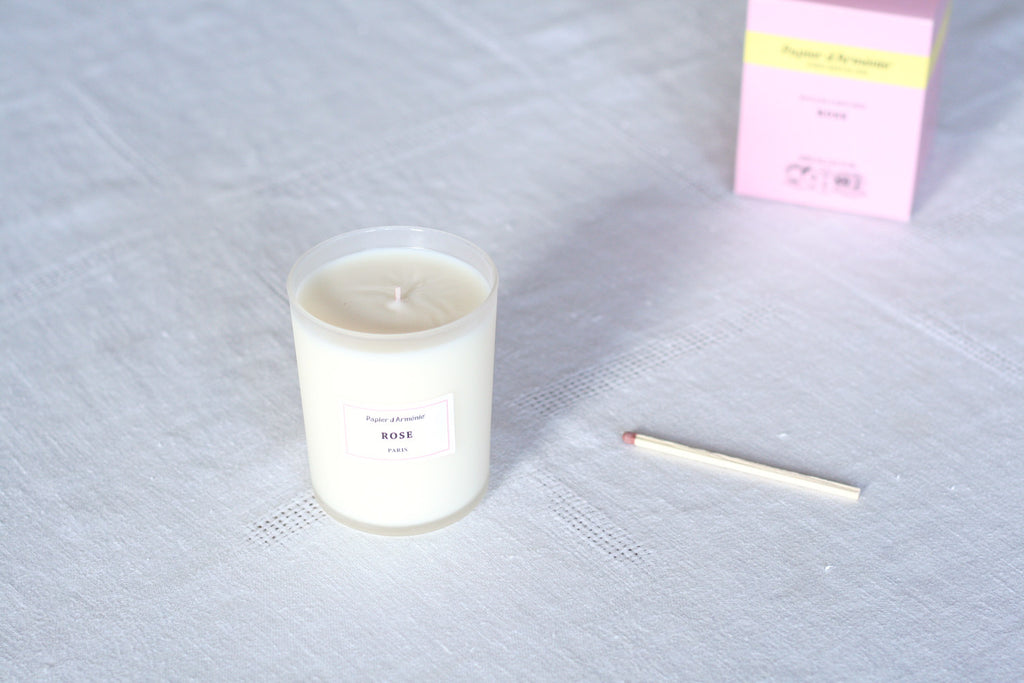 Papier d' Armenie Rose Candle