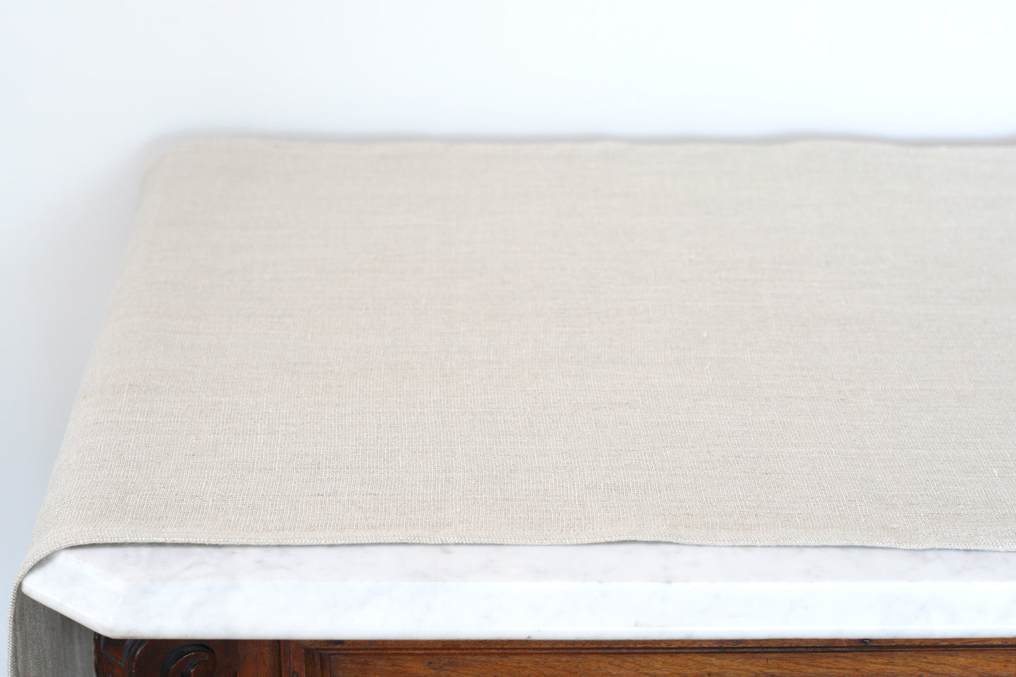 Linen Table Runner in Gris de Lin