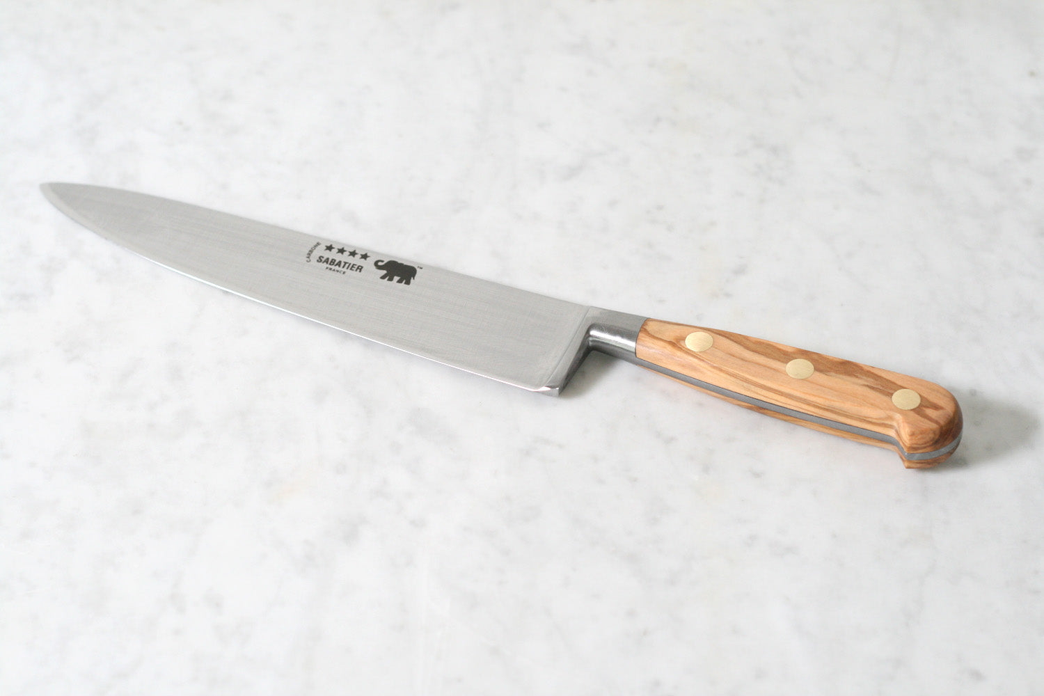 Sabatier 8 Chef's Knife Carbone Steel with Olivewood Handle
