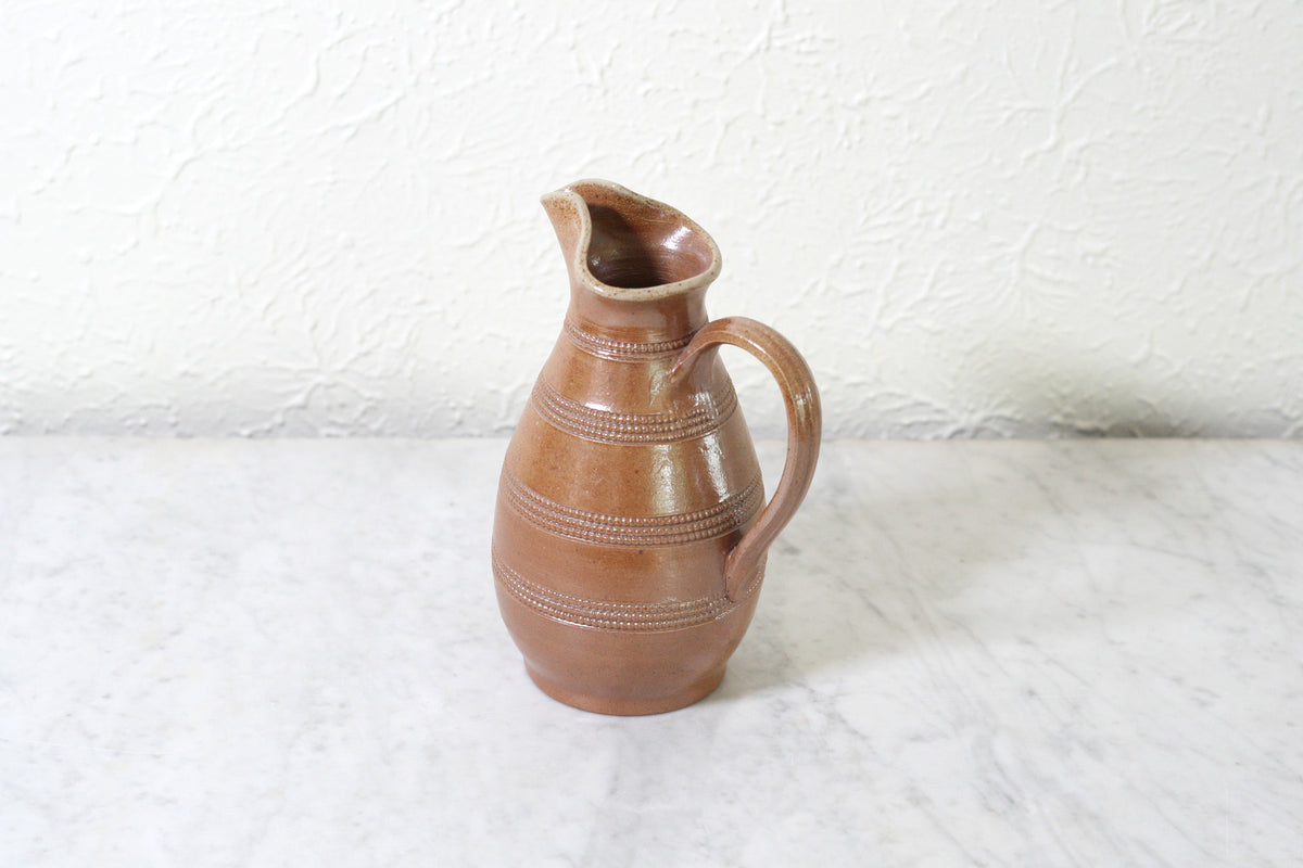 French Stoneware Big Spout Pitcher