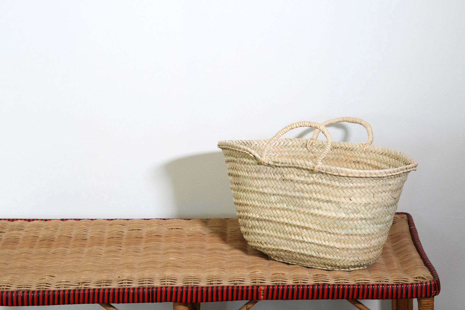 Small Sisal Handled French Market Basket