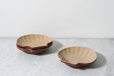 Poterie Renault French Stoneware Scallop Dish