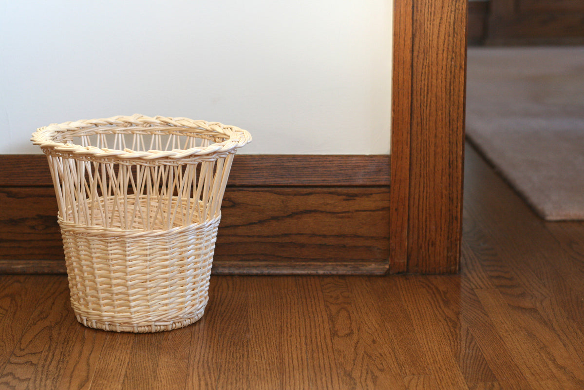 Artifacts Rattan™ Round Tapered Waste Basket with Metal Liner