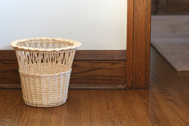 French Wicker Waste Basket