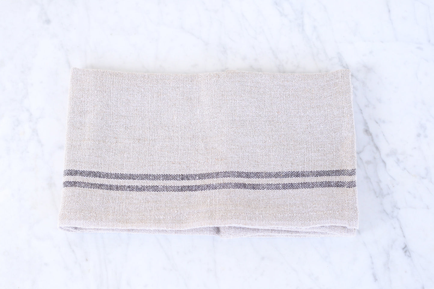 Charvet Editions Striped Linen Dish Towel. Made in France.