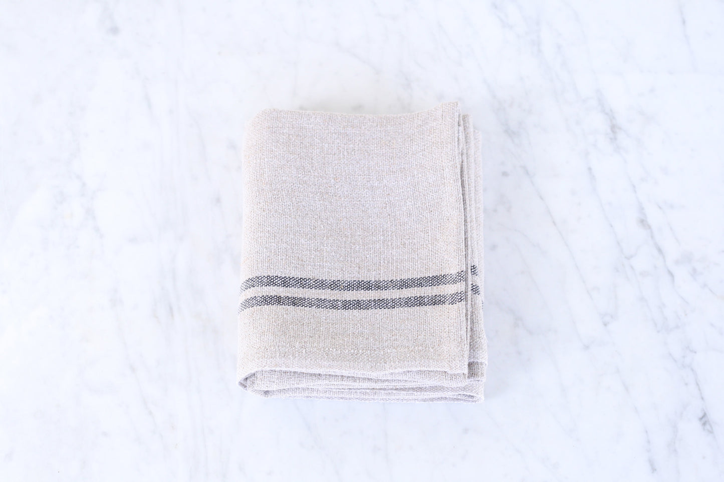Charvet Editions Striped Linen Dish Towel. Made in France.